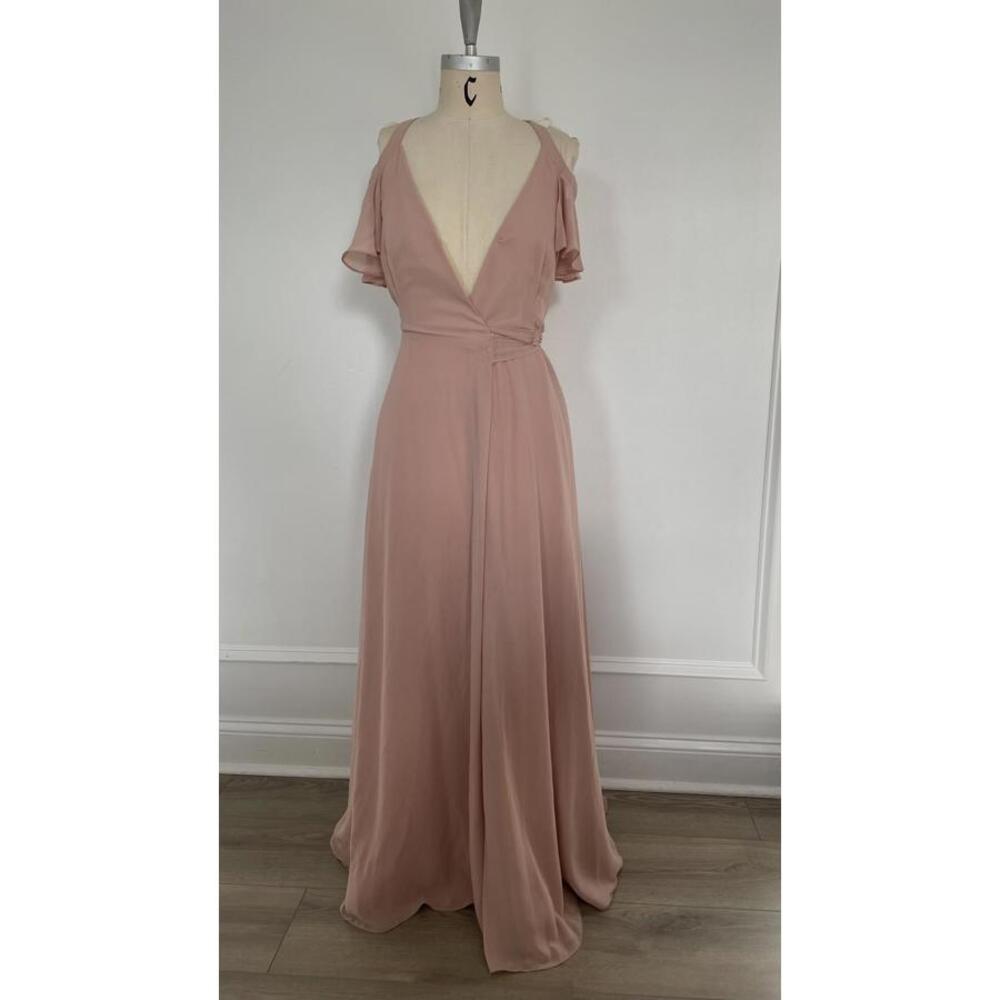 Lulus - Women's Blush Pink Maxi Dress with Wrap Detail, Size XS